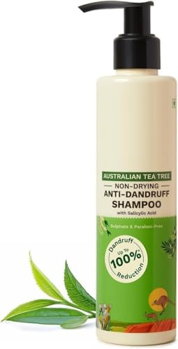 HK Tea Tree Non-Drying Anti-Dandruff Shampoo 200 ml | Removes Dandruff from Source | Helps with Itching, Irritation | Strong & Smooth Hair | For Men & Women |