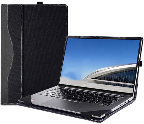 Laptop Case Cover for New Samsung Galaxy Book4 Edge 14'' & 14 inch Book 4 Pro & for Book3 Pro,PU Leather Notebook PC Bag Sleeve (Dark Gray)