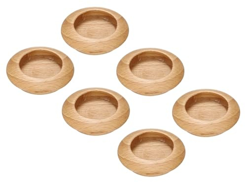 QUARKZMAN 6 Pezzi Maniglie A Scomparsa Incassate In Legno 1.77x0.47 Design Incorporato Maniglie Tornite Verniciate Per Porte Scorrevoli A Doppia Porta Porte Armadio Cassetti