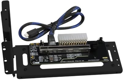 Reeatel GDP Externe Video Grafikkarte GPU OCuLink PCIe 5.0x4 GPU Dock M. 2 Oculink SFF8611 auf PCIE X16 Bend für Laptop B