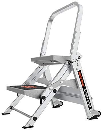 Little Giant Ladders, Safety Step, 2-Step, 2 foot, Step Stool, Aluminum, Type 1A, 300 lbs weight rating, (10210BA)