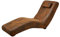 MASSIVMOEBEL24.DE | Spleen - Relax-Liege aus Polyester | vegan | braun | 180x62x87 | Beine aus Holz | Lederlook | Relax-Sessel Fernsehsessel Loungesessel