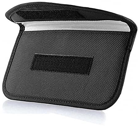 ONEVER Bolsa De Bloqueo De Señal, GPS RFID Faraday Bolsa De Protección De Jaula, Funda para Teléfono Móvil Protección De La Privacidad Y Llave De Coche Fob, Anti-rastreo Antispying (2pcs)