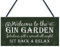 RED OCEAN Gin Signs Garden Shed Bar Pub Plaque Gin & Tonic Funny Alcohol Sign Party Friendship Gift