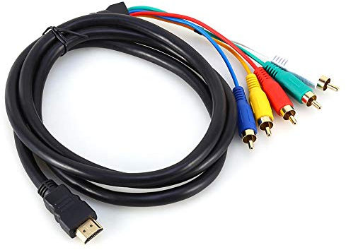 5 pies / 1,5 m de HDMI a Cable, HD 1080P HDMI macho a 3 AV Audio Cable convertidor de cable Adaptador de cable