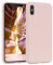 EAZY CASE custodia per cellulare in silicone premium compatibile con iPhone X con protezione della fotocamera e rivestimento interno custodia protettiva bumper in Rosa antico