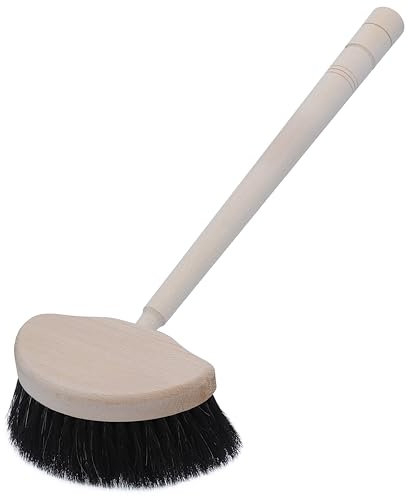 Agrarflora Fensterwascher Halbmond - Fensterwischer mit Rosshaar Borsten - Fensterbürste aus Buchenholz - Waschbürste zur Fensterreinigung - Made in Germany