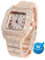 Halukakah Diamanten Gold Uhr, Herren Roségold Plattiert 40MM Breite Quadratisches Zifferblatt Quarz Armband 24cm,Kostenlose Geschenkbox