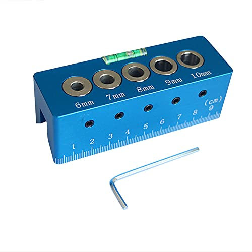 FIYSON Locher Locator Bohrführung Bohrschablone Dübel 6/7/8/9/10mm Pocket Hole jig kit Bohrhilfe Jig Punch Locator Bohrlehre für Möbel Anschließen Regalböden Montage von Griffen Carpentry Tools