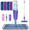 Spray Wet Dry Mops for Floor Cleaning - MEXERRIS Microfiber Hardwood Floor Mop with Spray Dust Mop with 4x Washable Reusbale Pads 2x Bottles Flat Mops for Laminate Wood Ceramic Tiles Hardwood