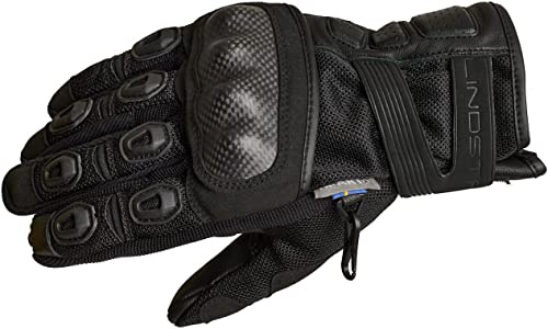 Lindstrands Siljan Motorrad Handschuhe (Black,6)