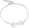 Personalised 18K Gold Plated Name Bracelet - Solid 925 Sterling Silver - Custom Gift for Her - Handmade Charm Jewellery (925 Sterling Silver)
