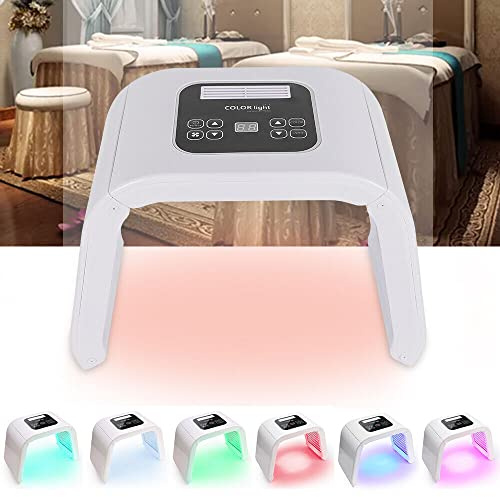 LED Photon Therapie 7 Farbe LED Lampe Lichttherapie Gesichtsmaske Hautverjüngungs Lamp PDT Skincare Maschine Mit Augenschutz