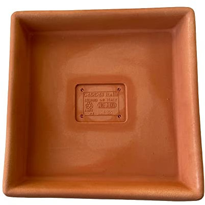 Garden Italia Vasi Sottovaso Quadro in Resina LQR 30 cm. Interno 30 x 30 in Resina Colore IMPRUNETA Made in Italy per Esterni - infrangibile - Resistente al Gelo - Robusto