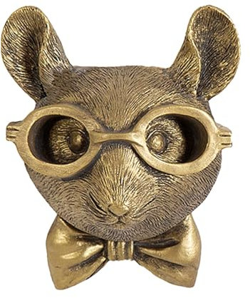 GUASDIE Tier-Wanddekor: Kunst-Hirschkopf-Halterung, Harz-Tierkopf-Wandbehang für Wohnzimmer, Schlafzimmer, Badezimmer, Küche, einzigartige Kunst, Skulpturen, Heimdekoration, Geschenk, Ratte