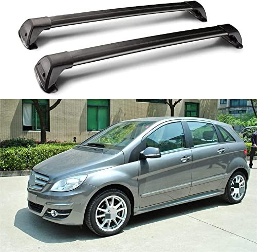 KARDZ 2 Stück Aluminium Dachträger Relingträger Dachgepäckträger für Mercedes Benz B-Klasse W245 2005-2010, Fahrradträger Dachboxen Dachgepäckablage, Auto Zubehör