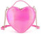 lola mae Umhängetasche in Herzform für Damen, mit Reißverschluss, Metallic Hpink-759
