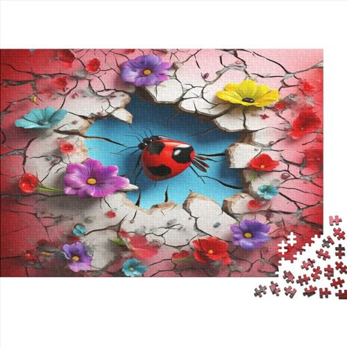 Cute Ladybug Puzzles Für Erwachsene, 1000 Teile. Entpacken Sie Spielpuzzles, Puzzles 1000 Teile Für Erwachsene, Geschenke 1000pcs (75x50cm)
