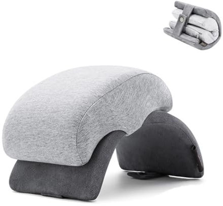 YGMXZL Atmungsaktiv Schreibtisch Schlafkissen,Faltbares Nickerchenkissen,Memory Foam Schule Kissen Kissen für Haus Büro Reisen Auto Flugzeug (Grau)