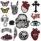 Monsully Bügelflicken Set, Flicken Zum Aufbügeln, Totenköpfe Patches Zum Aufnäher Totenkopf Bügelbilder Schädel Schmetterling Herz Patch, für Kinder DIY T-Shirt Jeans Kleidung Taschen Flicken Pat