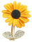 Sunflower Brooch - Yellow & Gold, 1 Pcs Pin Badge for Women's Scarf & Clothing Accessories