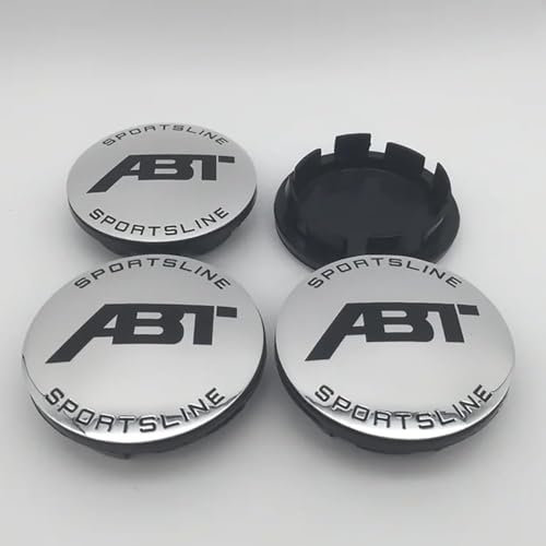 JSYJCF 4 Stück Nabendeckel für Audi Volkswagen Mercedes-Benz ABT Radnabenkappen Felgendeckel Felgenkappen Nabenkappen Wheel Caps Radnabenabdeckung,69mmi