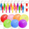 ZMDMAH 30 Stück Punch Luftballons mit 2 Knotern, 40 cm Robuste Perforierte Ballons, Stanzballons, Punch-Ballons für Kinder Geburtstag Spiel Partyzubehör Kindergeburtstage Hochzeiten Kinderpartys