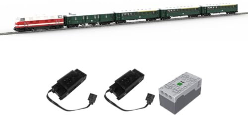 Lumitex BR118 Lokomotive Zug Bausteine Klemmbausteine, Dampflok Railway Modell Bausteine mit Schienen, 4696 Teile Bauspielzeug Geschenk für Erwachsene - Langemat Design