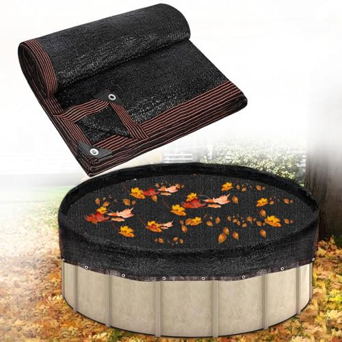 7,3 m Laubnetzabdeckung für runde oberirdische Pools – Winterabdeckung, Netzabdeckung, 8 m Netz-Schwimmbadabdeckung, Pool-Sicherheitsnetz passend für 7,3 m oberirdische Pools, Abdeckungsgröße: 7,3 x