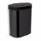 Rijoka Poubelle avec capteur double - 70 litres - 2 x 35 litres - Inox - Soft Close - Sans traces de doigts - Design moderne - Noir