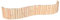 TIMBERMIK Rasenkante Frisches Holz Beetumrandung Höhe 30 cm 200 cm Lang Gartenzaun Gartenpalisade für Beeteinfassung Gartenzaun Holz Mähkante Rollborder Nicht Imprägniert