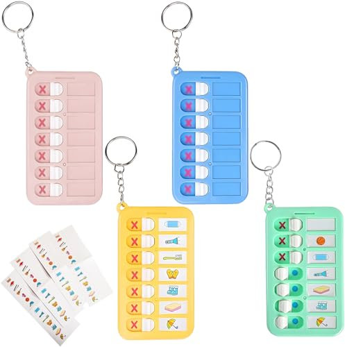 Yuiturt 4 Pcs wiederholbare Checklisten-Tafeln, Aufgabenplaner für ADHS, Demenz & Alltag und To-Do-Liste, Memo-Board für Kinder & Erwachsene für Schule, Familie