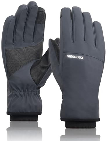 TRENDOUX Winterhandschuhe Herren Damen, wasserdichte Winddichte Touchscreen Handschuhe, rutschfeste Fahrradhandschuhe Laufhandschuhe Skihandschuhe Für Outdoor Aktivitäten Kalten Wetter – Marineblau S