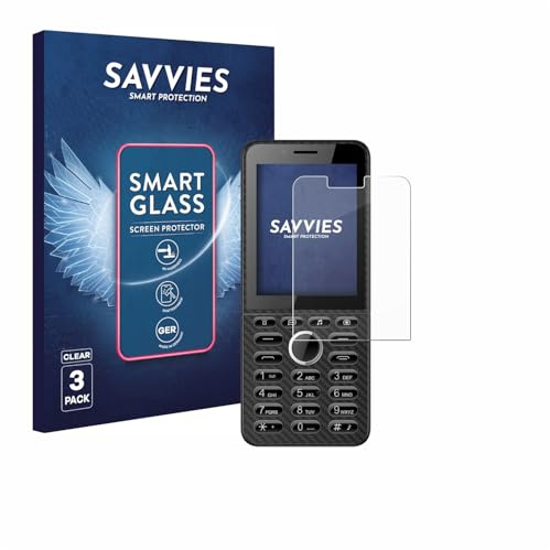Savvies Schutzglas für Energizer E288S | 3 Stück Transparenter Displayschutz Made in Germany Panzer Schutz Glas 9H Schutzfolie HD Klar Blasenfrei Einfache Montage