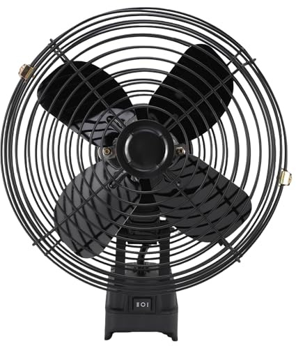 Asixxsix 8 Inch Portable Fan, 4 Iron Leaves 2 Speeds Adjustable 2000RPM 4000RPM with Brushed Motor 35 45DB Noise Level, for Home Office Car Camping Travel Outdoor
