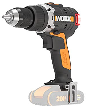 WORX WX373.9 Akku Schlagbohrschrauber – Bürstenloser Akkuschrauber 20V - 60Nm, 2-Gang-Getriebe & LED-Licht - zum Schrauben, Bohren & Schlagbohren – Ohne Akku & Ladegerät