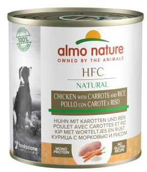 almo nature HFC Natural - Nassnahrung für Hunde mit Huhn mit Karotten und Reis ursprünglich Lebensmittelqualität und Werden jetzt für Hundenahrung erwendet.