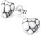 EYS JEWELRY Ohrstecker Damen Herz 925 Sterling Silber Howlith schwarz-weiß Damen-Ohrringe