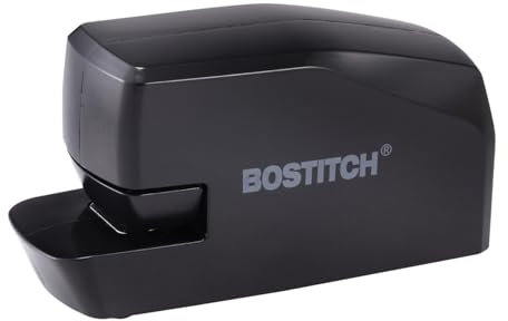 Bostitch Agrafeuse électrique portable de bureau, 20 feuilles, alimentation AC ou batterie, noir (MDS20-BLK)