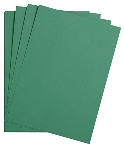 Clairefontaine 975251C Packung mit 25 Bastelkartons Maya, 185g, DIN A4, 21 x 29,7cm, 1 Pack, Tannengrün