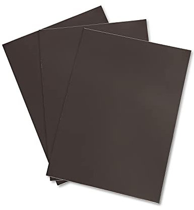 ZADAWERK® Magnetfolie - 1,2 mm - DIN A4-3 Stück - selbstklebend, magnetisch - schwarz - Kühlschrankmagnete basteln – dekorieren sortieren und ordnen