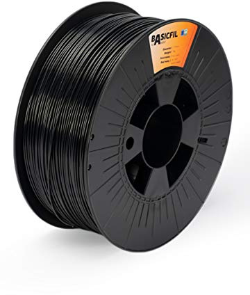 BASICFIL ABS (3D Drucker Filament), 1.75mm, 1kg, Schwarz (Black)