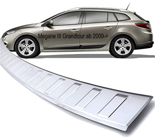 1A085 - Edelstahl Ladekantenschutz, Geeignet für Megane 3 GRANDTOUR 2009 bis 2014
