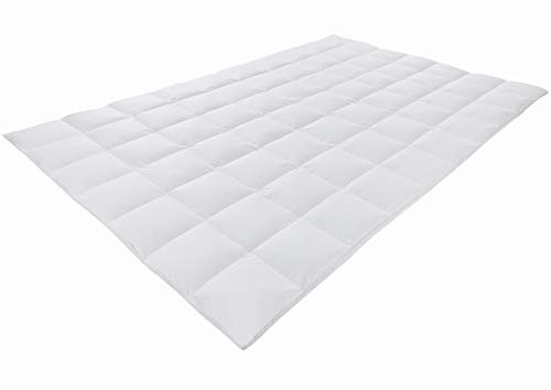 GMD Living Premium Eiderdaunen leichte Sommerdecke ROMEA, arktische Daunen Bettdecke, Deutsche Handarbeit, 100% Naturprodukt, Verschiedene Größen, Größe:155 x 220 cm