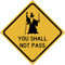 Lustiges Blechschild mit Aufschrift You Shall Not Pass, 30,5 x 30,5 cm