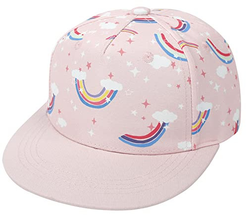 XYIYI Regenbogen Rosa Kinder Baby Baseball Caps Baumwolle Sonnenhut Verstellbare Sport Baseballkappe Visierkappe