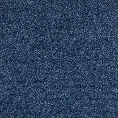 Nadelfilz Teppichfliesen 50x50 Selbstliegende Teppichfliesen blau Nadelvlies Teppichbodenfliesen von Schatex ideal für Büro (4 Fliesen = 1 m², Blau)