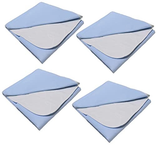 4er Set Inkontinenz Unterlage Auflage ca 70x90 cm Betteinlage Nässeschutz Bettunterlage wasserdicht Matratzenauflage 1B Ware/II.Wahl, Weiß