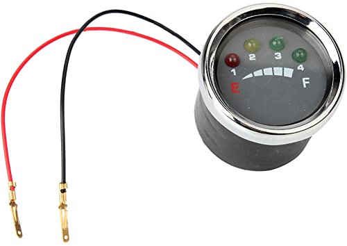 ihreesy Motorcycle Battery Gauge,Battery Indicator Meter Gauge Round Meter Gauge Charge Status Monitor Controller Battery Gauge Indicator for ATV Motorcycle,48V