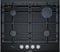 Bosch PRP6A6B70D Serie 8 - Placa de cocina de gas autosuficiente (60 cm de ancho, soporte para ollas apto para lavavajillas, encendido de 1 mano, aluminio cepillado), color negro